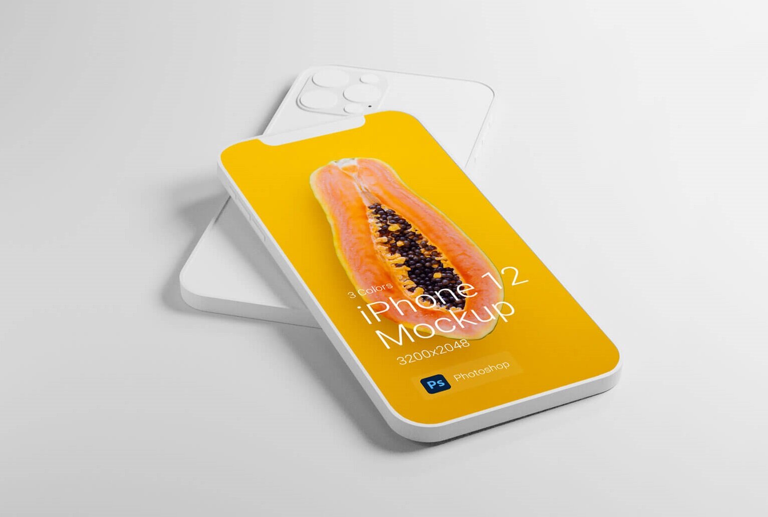 Get 20% off for premium mockups . Free Iphone 12 Pro Clay Mockup Psd Template