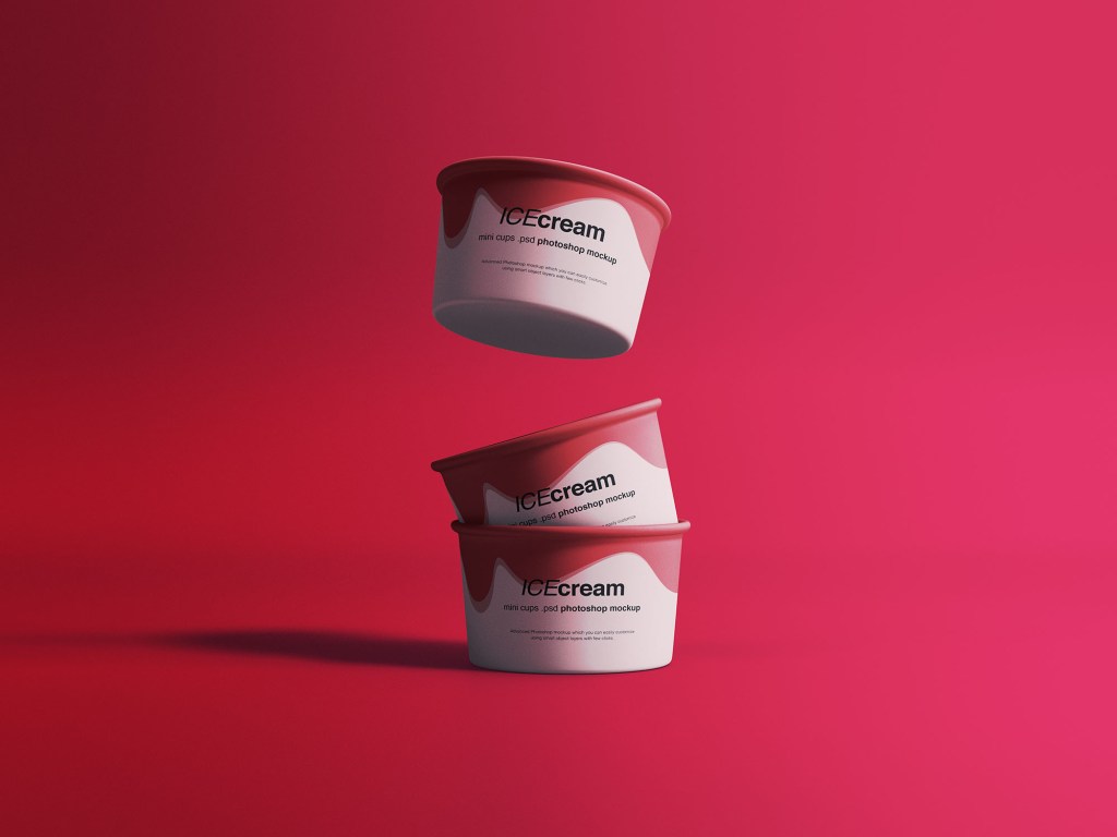 14+ Download Ice Cream Cup Mockup Free Psd&nbsp;PSD