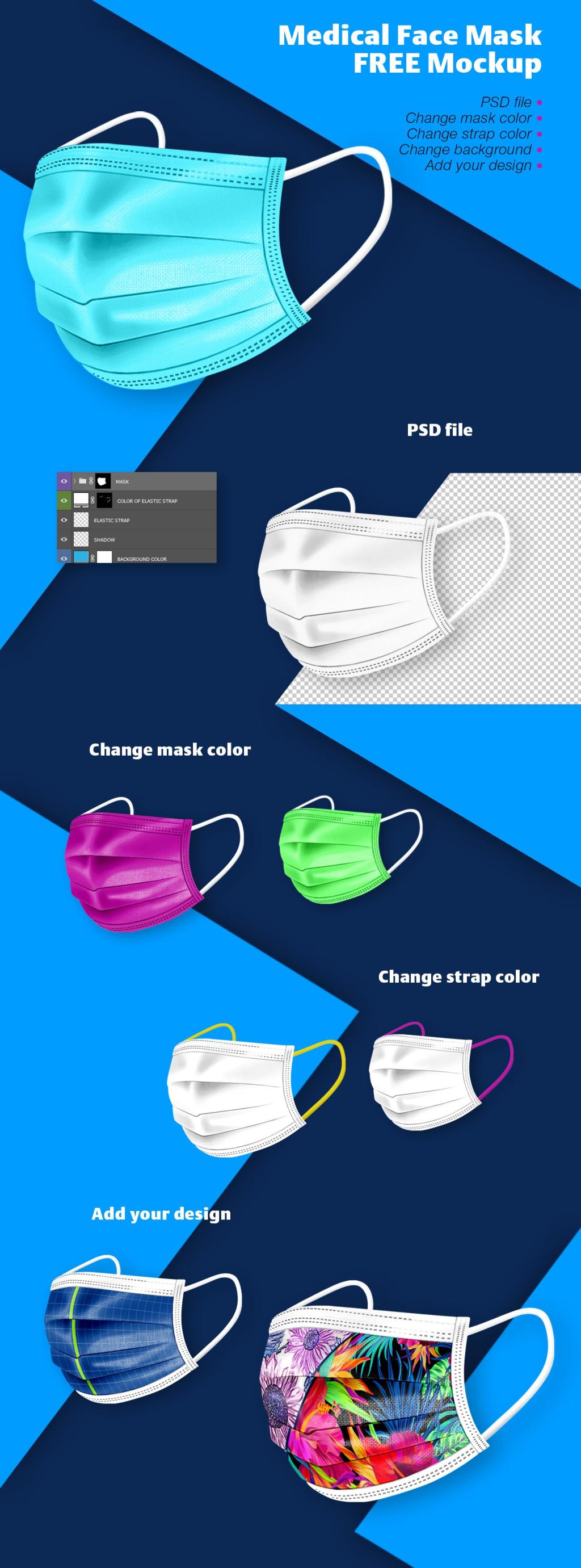 20+ Download Face Mask Mockup Psd Free PSD