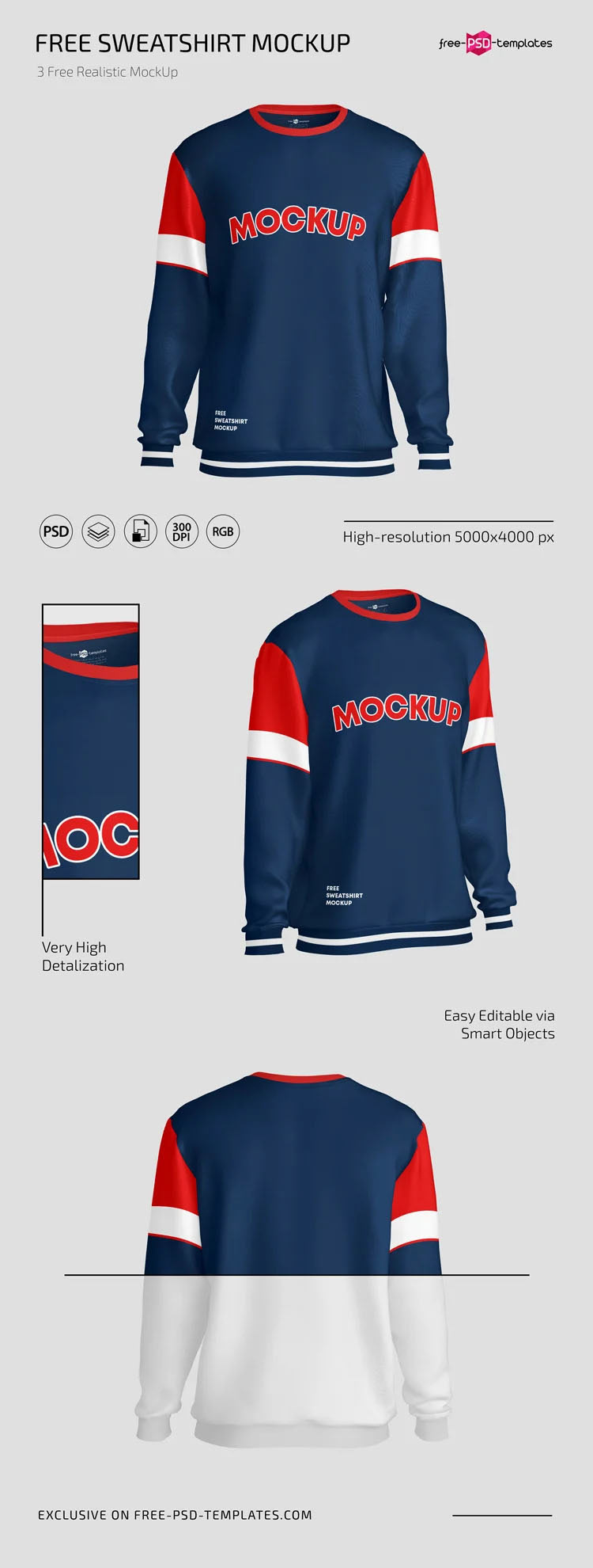 39+ Download Free Sweatshirt Mockup Psd&nbsp;PSD