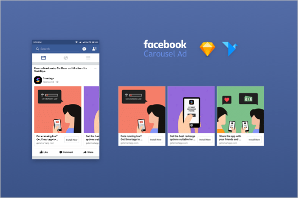 26+ Download Facebook Mobile Ad Mockup&nbsp;PSD