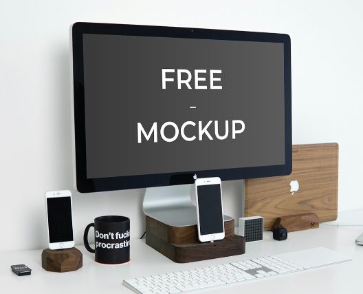 12+ Download Imac Mockup Flat Free PSD
